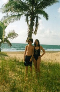 Ella with her son, Miami, 2006
